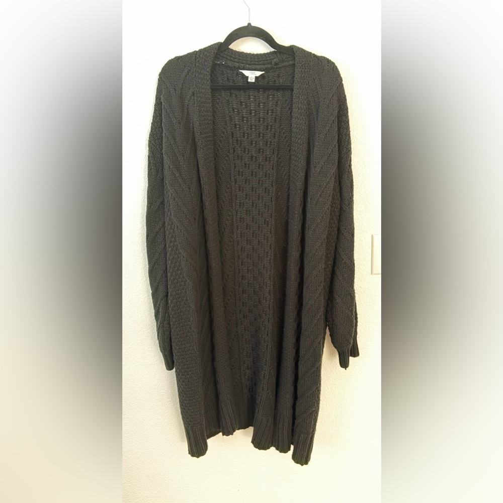 Time and Tru Women’s Open Front Cardigan Sweater Size Large